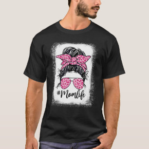 Camiseta El día de la madre del desordenado leopardo rosa H