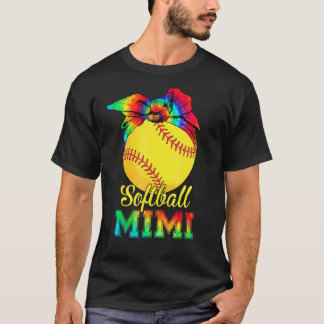 Camiseta El día de la madre del softball Mimi Tie Dye