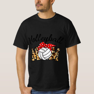 Camiseta El día de la madre del voleibol, leopardo, se burl