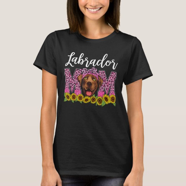 Camiseta El Día de la Madre Leopardo en Labrador (Anverso)