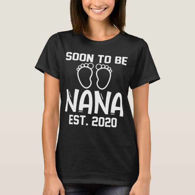 Camiseta El día de la madre pronto será la abuela de Nana (Anverso)