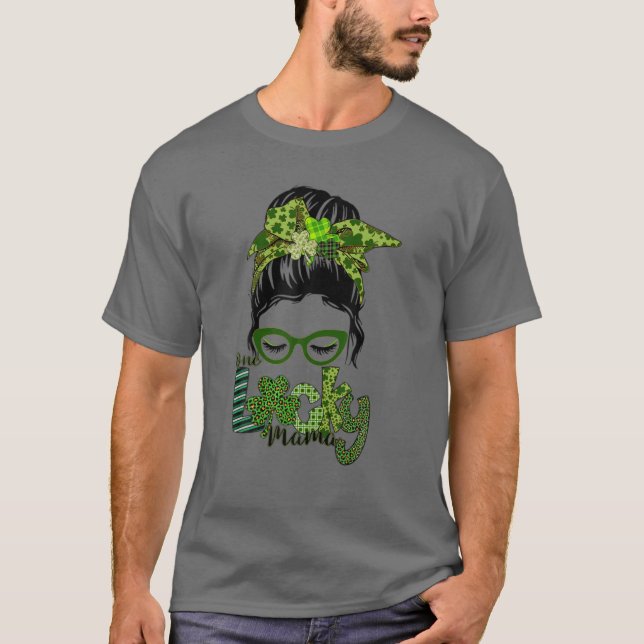 Camiseta El día de la mamá sagrada Patrick, Leopard Messy B (Anverso)
