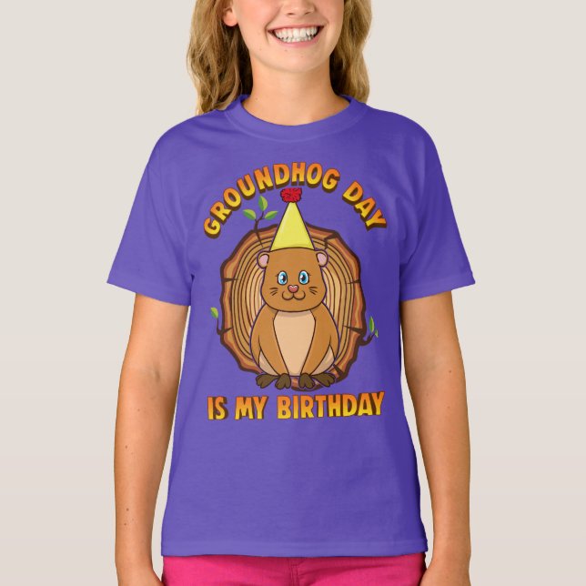 Camiseta El día de la marmota es mi cumpleaños (Anverso)