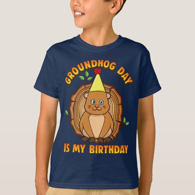 Camiseta El día de la marmota es mi cumpleaños (Anverso)