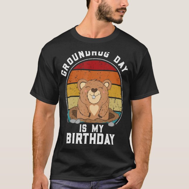 Camiseta El Día de la Marmota es mi cumpleaños - 2 de febre (Anverso)