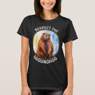 Camiseta El Día de la Marmota Respeta la Marmota