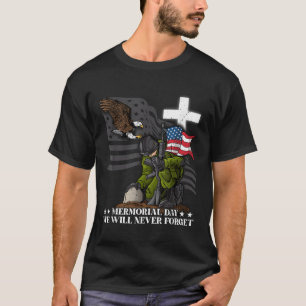 Camiseta El Día De La Memoria Nunca Olvidará A Los Veterano