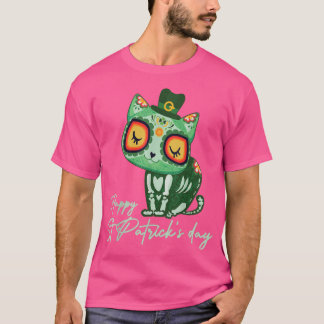 Camiseta El día de la muerte del gato Leprechaun Gorra St P