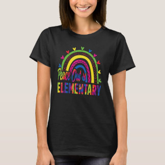 Camiseta El Día De La Paz En La Escuela Primaria Rainbow Ti