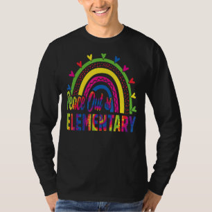 Camiseta El Día De La Paz En La Escuela Primaria Rainbow Ti