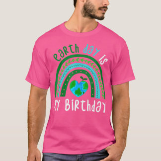 Camiseta El Día de la Tierra es mi cumpleaños Boho Rainbow