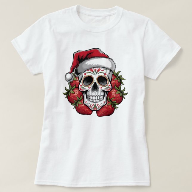 Camiseta el día de los muertos de paja santa (Diseño del anverso)