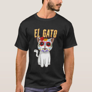 Camiseta El Día De Los Muertos Del Gato De Azúcar Cute Dia 