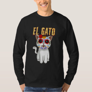 Camiseta El Día De Los Muertos Del Gato De Azúcar Cute Dia 