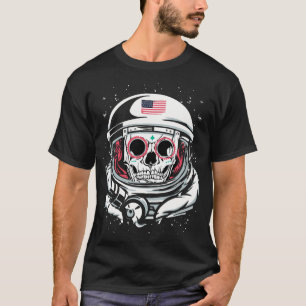 Camiseta El Día De Los Muertos En El Casco Del Astronauta E