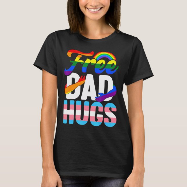 Camiseta El Día de los Padres Iris abraza a los gays LGBT (Anverso)