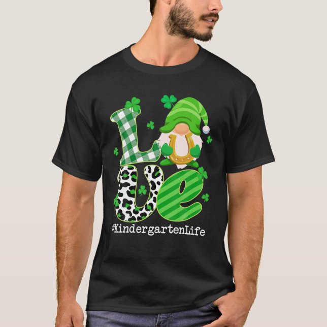 Camiseta El Día de los Patrones De Gnome De Love Leopard Pl (Anverso)