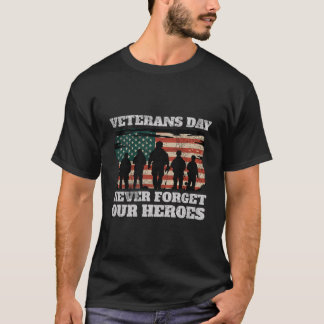 Camiseta El Día De Los Veteranos Nunca Olvidamos A Nuestros