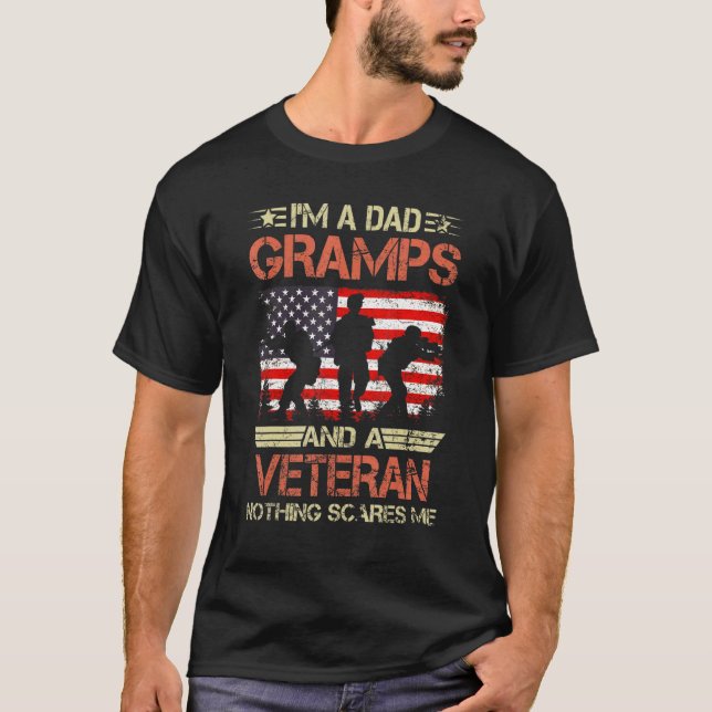 Camiseta El Día de los Veteranos Soy un Gramps y un Veteran (Anverso)