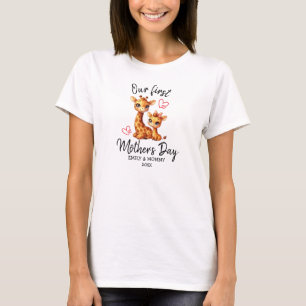 CAMISETA EL DÍA DE NUESTRA PRIMERA MADRE BABY&MAMA GIRAFFE