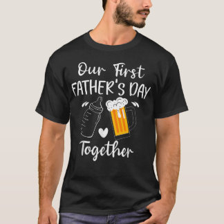 Camiseta El Día de nuestro Primer Padre39 Leche Vs Cerveza