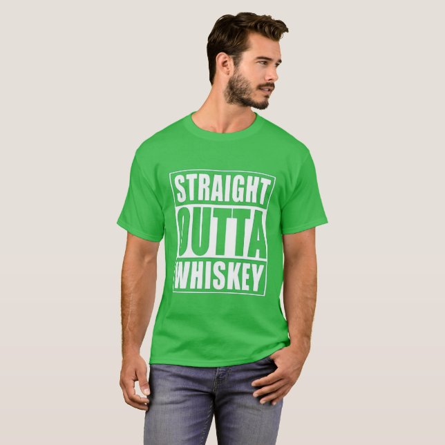 Camiseta El día de Outta de St Patrick recto del whisky (Anverso completo)