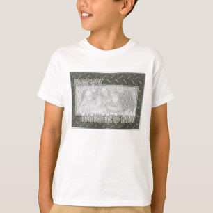 Camiseta El día de padres cortado AÑADE SU rejilla del