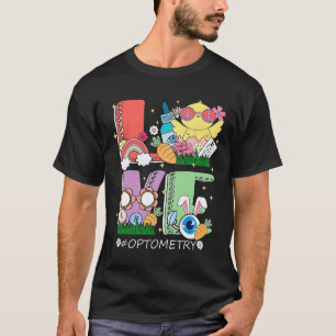Camiseta El Día de Pascua Chick Optometría Amor Opticista S