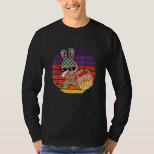 Camiseta El día de Pascua de Rabbit Dabbing huevos para niñ