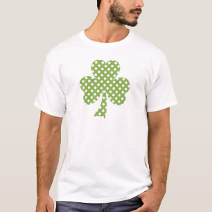 Camiseta El día de Patrick de los lunares del trébol del