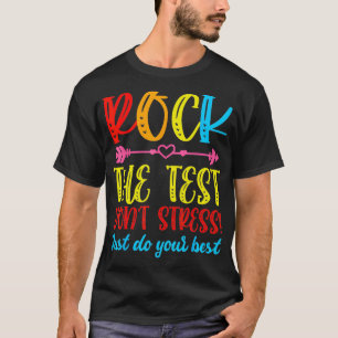 Camiseta El día de prueba del profesor Rock el examen no es