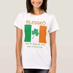 Camiseta El Día de San Patricio bendijo la fe la esperanza 