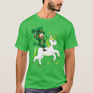 Camiseta El Día de San Patricio de Leprechaun en Unicorn Le
