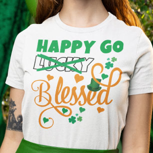 Camiseta El Día de San Patricio FELIZ VAMOS Afortunadamente