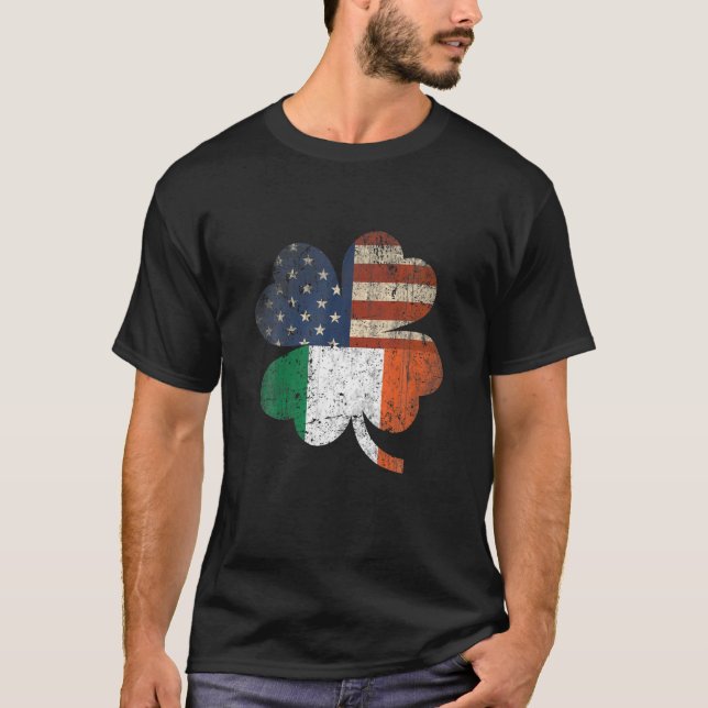 Camiseta El Día de San Patricio, la bandera irlandesa de Es (Anverso)