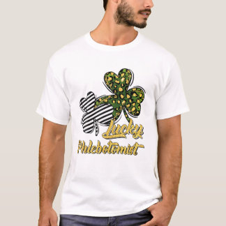 Camiseta El día de San Patricio Lucky Flebotomist Clover Sh