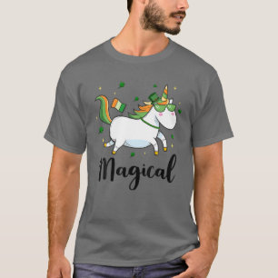 Camiseta El Día de San Patricio Magico Unicornio Leprechaun