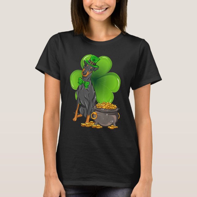Camiseta El Día de San Patricio Manchester Terrier Shamrock (Anverso)