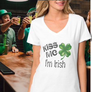 Camiseta El Día de San Patricio me besa soy el Shamrock ver