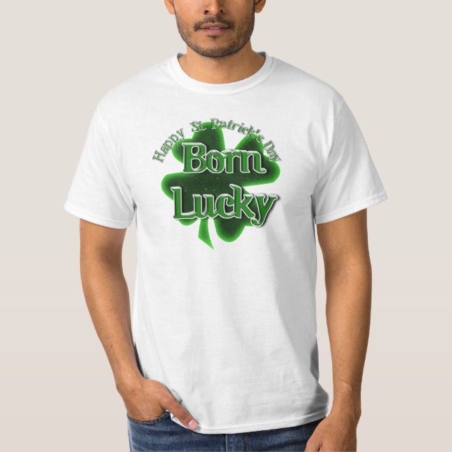 Camiseta El Día de San Patricio nació afortunado (Anverso)