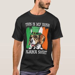 Camiseta El Día de San Patricio Pajamas Beagle Shamrock Iri