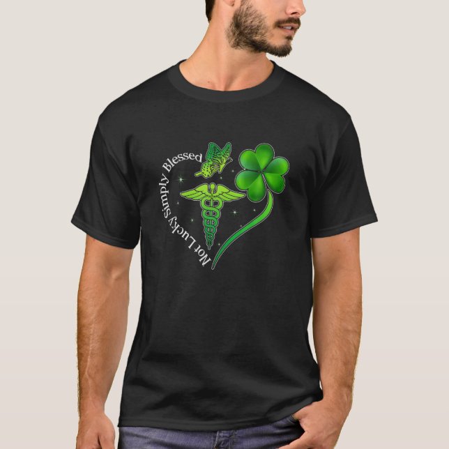 Camiseta El Día de San Patricio simplemente bendecido no es (Anverso)