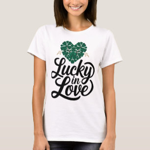 Camiseta El Día de San Patricio tuvo suerte en el amor, per