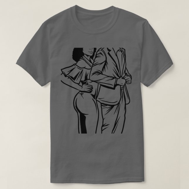 Camiseta El día de San Valentín Adulto Divertido Pareja Cut (Diseño del anverso)