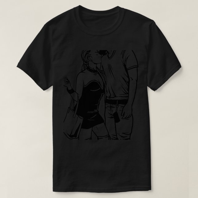 Camiseta El día de San Valentín Adulto Divertido Pareja Cut (Diseño del anverso)