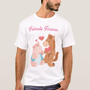 Camiseta el día de San Valentín amigos para siempre