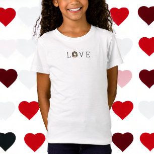 Camiseta El día de San Valentín Amo Chocolate Donut Sprinkl