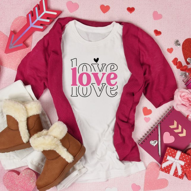 Camiseta El día de San Valentín Amor Amor Amor (Subido por el creador)