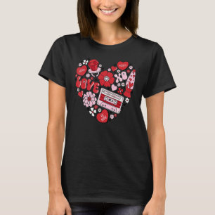 Camiseta El día de San Valentín Amor Be Mine XOXO Heart Flo