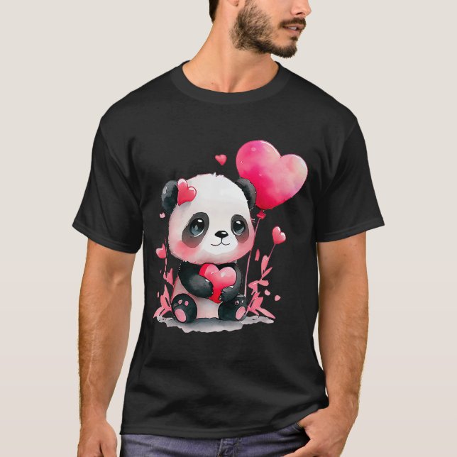 Camiseta El día de San Valentín Animal Animal Animal Panda (Anverso)